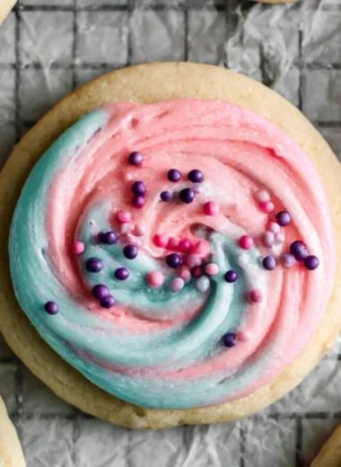 Delicious Cotton Candy Crumbl Cookies ready to be enjoyed