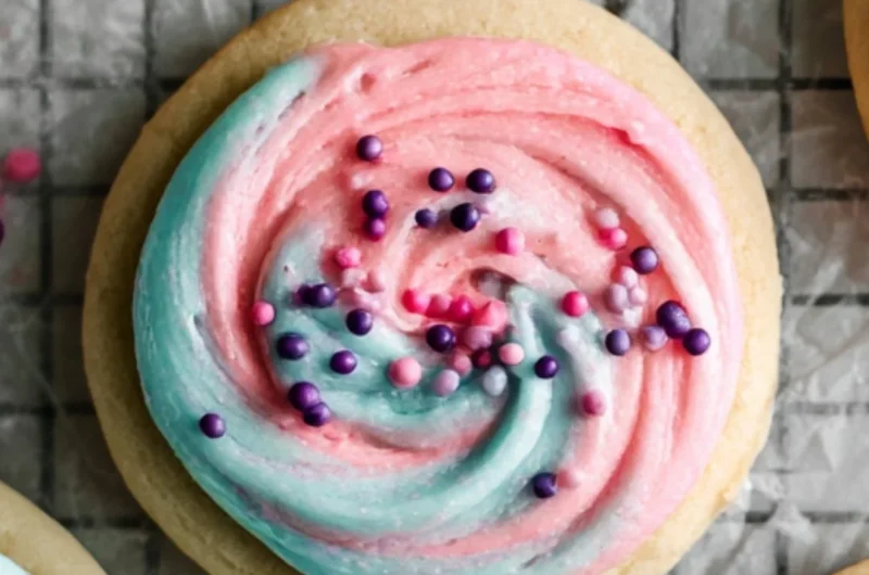Delicious Cotton Candy Crumbl Cookies ready to be enjoyed