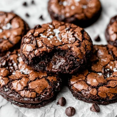 Plate of gourmet brownie cookies freshly baked and ready to enjoy
