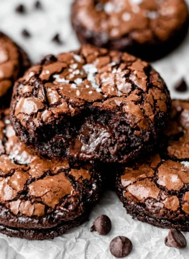 Plate of gourmet brownie cookies freshly baked and ready to enjoy