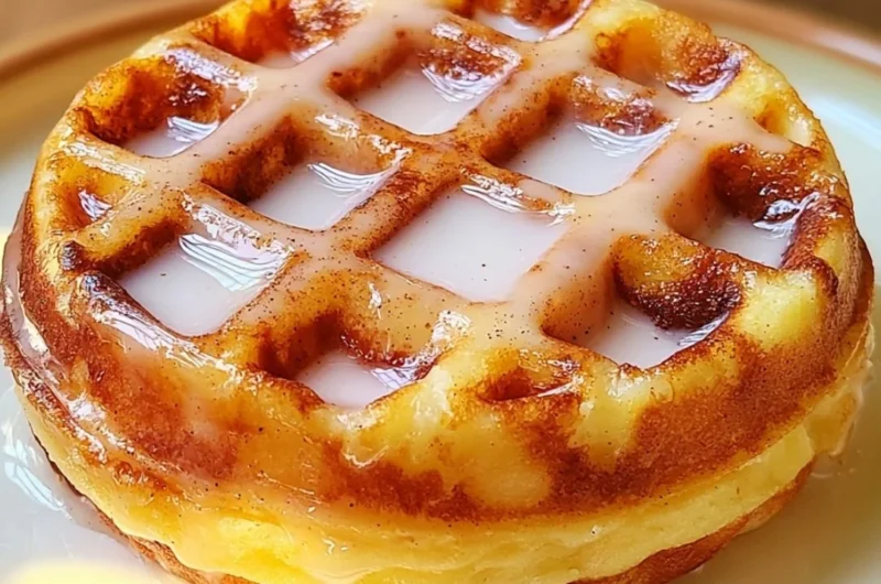 Delicious Healthy Donut Chaffle on a plate