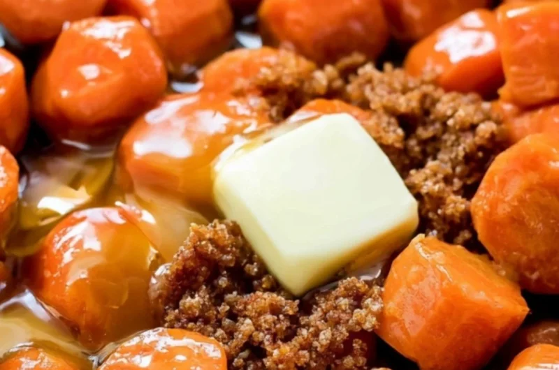 Delicious slow cooker maple glazed carrots served in a bowl