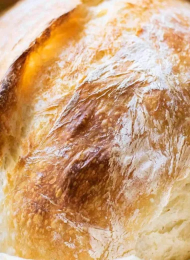Freshly baked no-fail sourdough bread with a crispy crust and soft interior