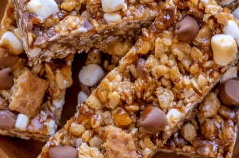 Homemade granola bars made with oats, nuts, and honey, perfect for healthy snacking.